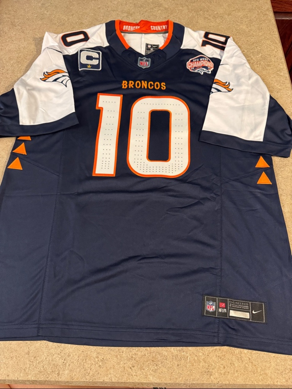Bo Nix Denver Broncos Nike football jersey